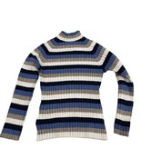 Mayoral #4002 Girls Size 5 Striped Ribbed Sweater Blue/Beige NWT - $399.77 MXN
