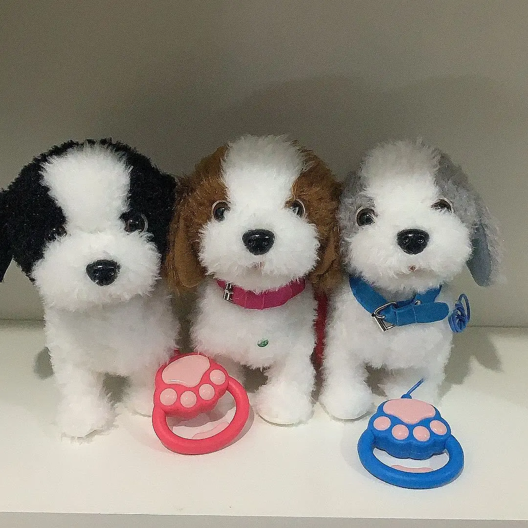 Simulation Electronic Plush Dog Toys Walking Barking Singing Musical Plush - £24.40 GBP