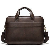 WESTAL Men&#39;s Bag Genuine Leather Men Briefcase for Laptop 14 Messenger Men&#39;s Lea - £86.30 GBP