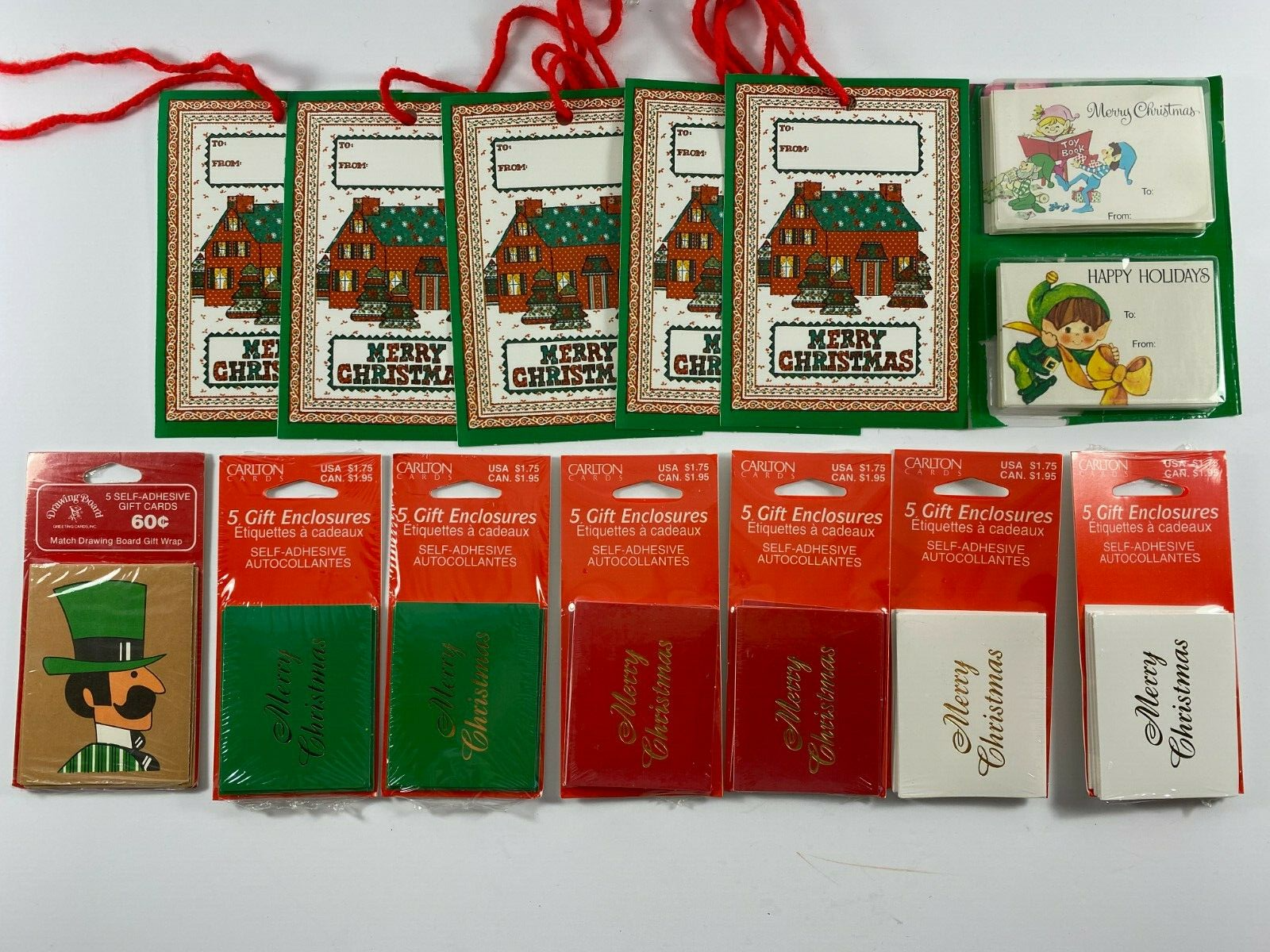 Huge Vintage Lot Christmas Carlton Cards Drawing Board To From Gift Tags - £19.45 GBP