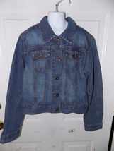 Riders  Medium Wash Denim Jean Jacket Size XL Girl&#39;s EUC - $16.79