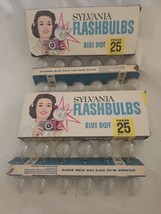 SYLVANIA Press 25 Clear Blue Dot Flashbulbs Box Lot of  2 X 12 Camera Photo - £18.62 GBP