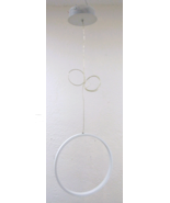 Brand New Boxed Circle Mini Pendant Light 11.25 in Diameter, White in Color - $162.81 CAD