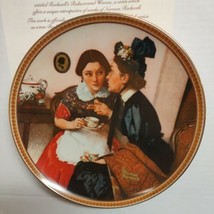 Rockwell&#39;s Rediscovered Women GOSSIPING IN THE ALCOVE Plate Knowles Sixt... - £7.63 GBP