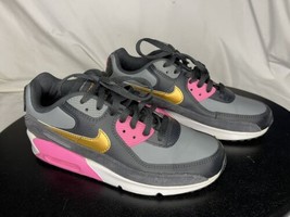 Nike Air Max 90 LTR (GS) Gray Copper Pink Black CD6864-025 Size 5.5Y - £46.97 GBP