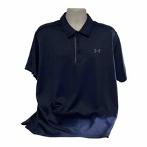 Mens Under Armour UA Heatgear Golf Polo Shirt Blue Loose Fit XXL 2XL - £17.45 GBP