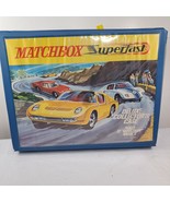 Vintage Matchbox Superfast Deluxe Collectors Carry Case 1970 blue w/ hol... - $70.00