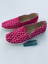 TOMS Youth Belmont Valentine’s Pink Raspberry Hearts Shoes ( 6Y ) - £71.19 GBP