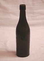 Old Vintage Antique Dark Green Glass Beer Bottle Cork Top Approx. 9-3/4&quot;... - £11.66 GBP
