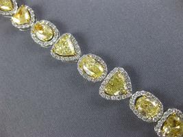 6.50 CT Oval Cut Simulated Yellow Diamond Bracelet 925 Silver Gold Plated - £149.21 GBP
