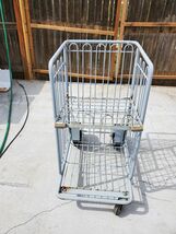 BUSINESS WORK GROCERY CART USED FOR MOVING ITEMS  MISSING ONE WHEEL  - $45.14