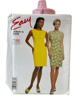 McCalls Sewing Pattern 2166 stitch n Save Dress Sleeveless Fitted Size 8-14 - £7.28 GBP