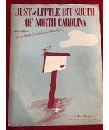 Just a Little bit South of North Carolina Sheet Music 1941 Tony Skyler C... - $12.82