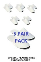 Chochili 5 Pairs Fabric Packed Disposable Hotel Slippers for Spa Wedding - £7.89 GBP