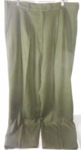 Lane Bryant Dress Pants Women 20 Green Merino Wool Straight Leg Lined Designs Co - £23.58 GBP