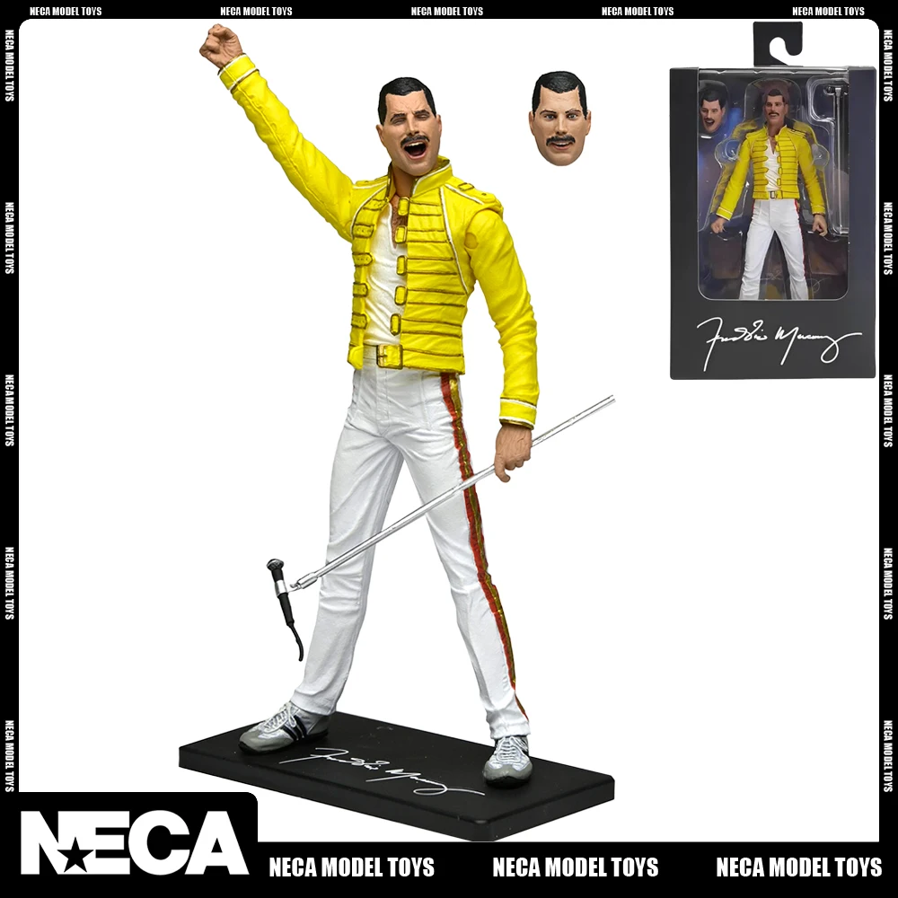 Original NECA 42066 Queen Freddie Mercury Yellow Jacket 1986 Magic Tour ... - $68.18+