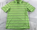 Vintage Tiger Woods Collection Nike Polo Shirt Mens M Lime Green Stripe ... - $24.74