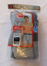 Hanes Men&#39;s 5-Pack Tagless Boxer Briefs Soft &amp; Breathable Size S 28-30&quot; NEW - £38.83 GBP