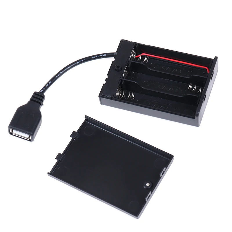 DC4.5V Portable Mini AA Battery Holder Storage Box Case USB Power Supply... - $162.49