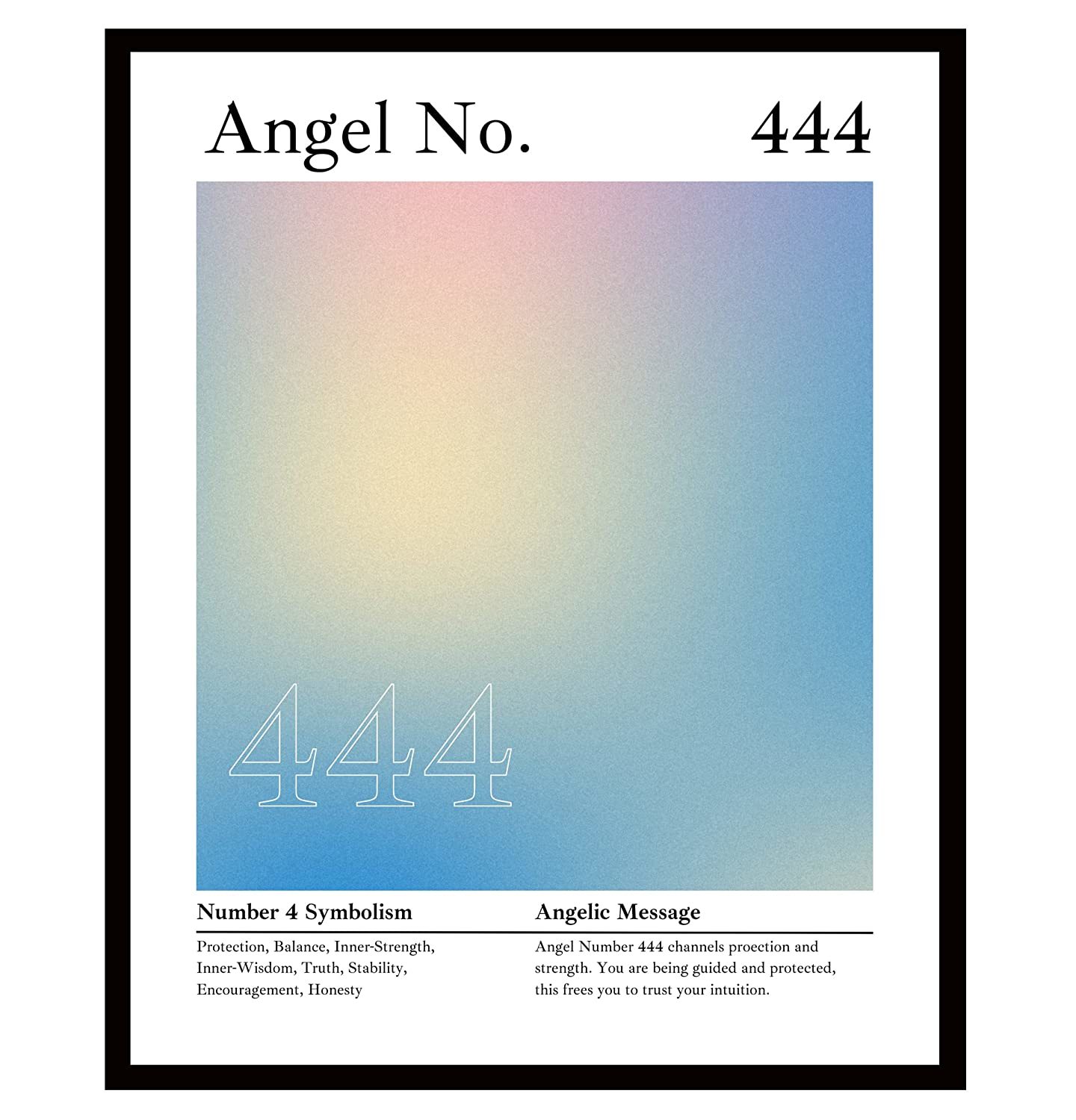 Angel Number Poster, Gradient Painting, Astrology, Spiritual Posters, Posters - $38.99