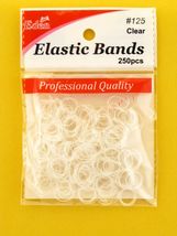 EDEN CLEAR POLYBAND HAIR ELASTICS - 250 PCS. (00125) - $6.99