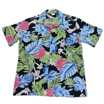 Hilo Hattie Mens Large Hawaiian Shirt Pineapple Tropical Colorful Beach Camp L - £17.62 GBP