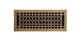 New 4&quot; x 10&quot; Brushed Nickel Honeycomb Brass Floor Register by Signature ... - $19.95