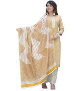 Traditional Jaipur Women&#39;s Cotton Fabric 3 Piece Set Gorgeous Kurti Prin... - £31.78 GBP