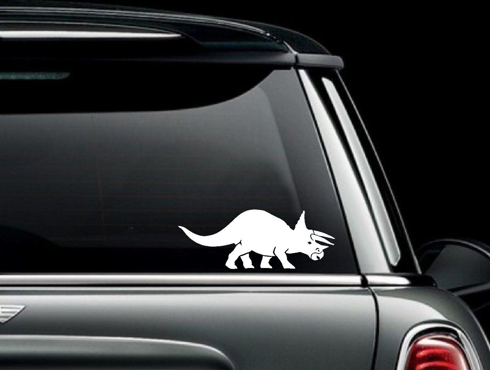 Triceratops Dinosaur Silhouette Vinyl Car Window Decal Bumper Sticker US... - $6.23+