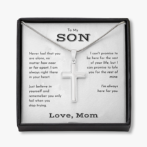To My Son Gift, Birthday Gift For Son From Mom Dad, Men Christian Cross Necklace - £35.95 GBP+