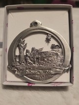 VTG Pewter Christmas Ornament 2.75&quot; Glory to God Shepherds 1986 Made In USA. - £11.25 GBP
