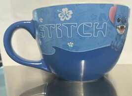 Silver Buffalo Lilo and Stitch Wavy Style Ceramic Soup Mug 24 Ounce Blue - $13.86