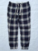 Abercrombie Fitch Mens XL Navy Blue Plaid Flannel Lounge Sleep Jogger Sweatpants - £26.40 GBP