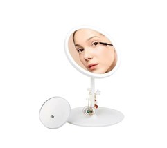 Makeup Mirror with Lights: Table Desk Mirror - 3 Color Brightness Adjustable - £15.42 GBP