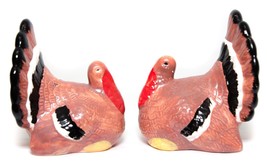 Salt and Pepper Shakers Ceramic Turkey Vintage  - $7.91