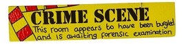 Island Style Wood Sign Crime Scene 2&quot; x 9&quot;&#39; - £8.11 GBP