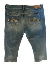 Seven 7 Women&#39;s Denim Jeans Light Wash Topstitched Cropped Size 18 - €16,27 EUR