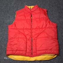 VTG Eddie Bauer Puffer Vest Women Size Large Red Sleeveless - $29.17
