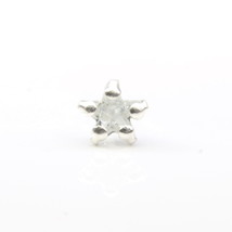 Star Indian 925 Sterling Silver White CZ Indian Screw Nose ring - £7.86 GBP