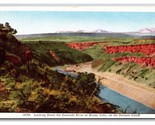 Dotsero Cutoff Colorado River Burns Colorado CO UNP Linen Postcard Z2 - £2.32 GBP