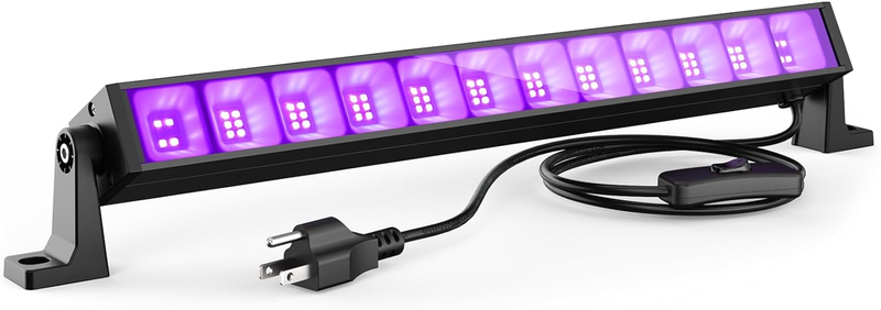 40W LED Black Light Bar for Glow Party, Blacklight with Plug &amp;Switch, Ea... - $14.54