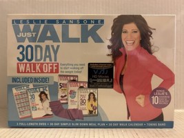 Leslie Sansone Just Walk 30 Day Walk Off 3 Dvds Meal Plan/Calendar, Toning Band - £28.93 GBP