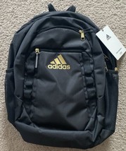 NEW Adidas Excel 6 Travel Backpack, Black &amp; Gold 16&quot; Laptop Storage - £39.50 GBP