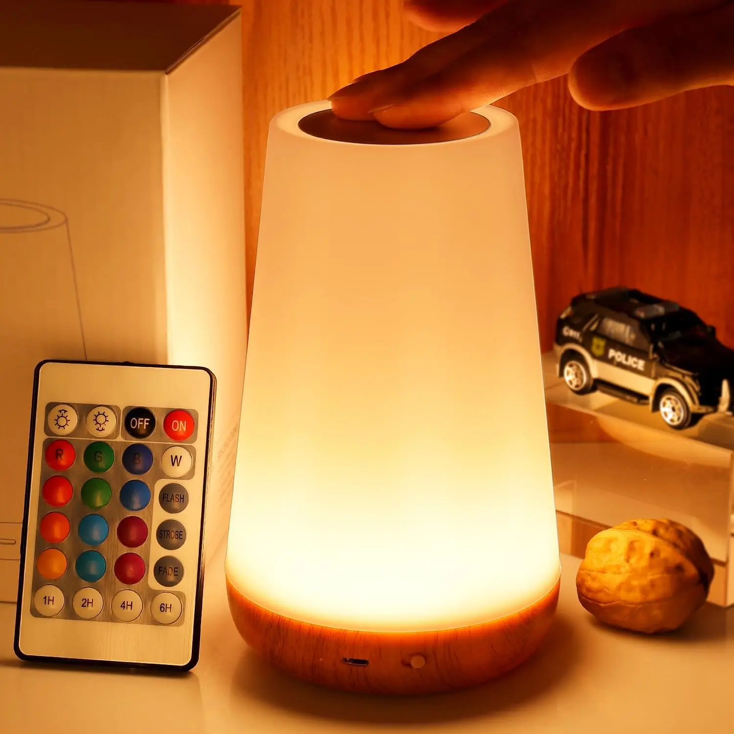 Table Lamp Bedside Lamp For Bedroom 13 Color Changing Touch Night Light RGB - $16.64