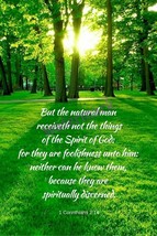 POPULAR BIBLE VERSE SCRIPTURE1 CORINTHIANS &quot;BUT THE NATURAL MAN RECIEVET... - $8.90