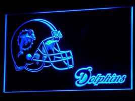 Miami Dolphins Helmet Illuminated Led Neon Sign Home Decor, Lights Art Craft - £20.77 GBP+