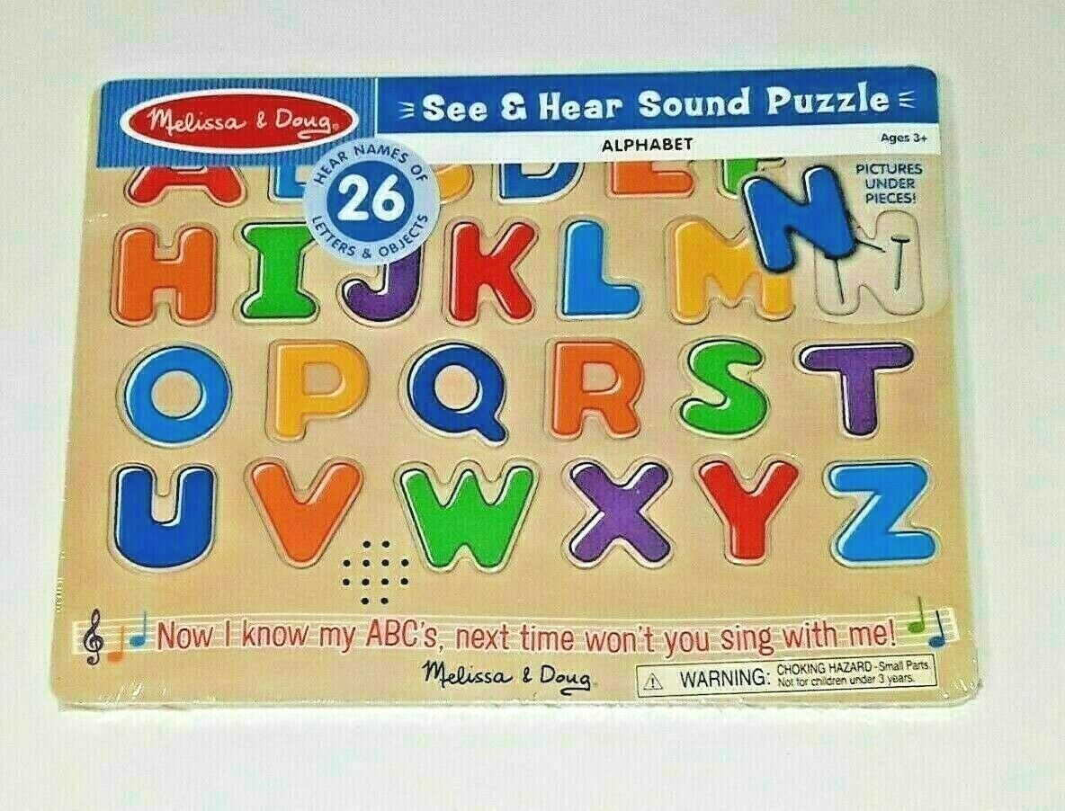 Melissa and Doug See  Hear Alphabet Sound Puzzle 26 Pieces #0340 NEW  - $19.19