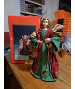 Angel Christmas Tree Topper Fabric Mache 10” The Home For The Holidays C... - $33.49 CAD