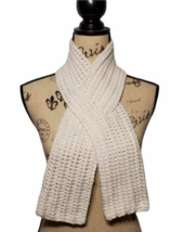 Solid Color Ribbed Texture Ribbon Scarf w/Keyhole Design - ALL COLORS AV... - £14.12 GBP