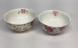 Set Of 2 Porcelain Gracie China Soup, Rice Or Snack Bowls - $14.85